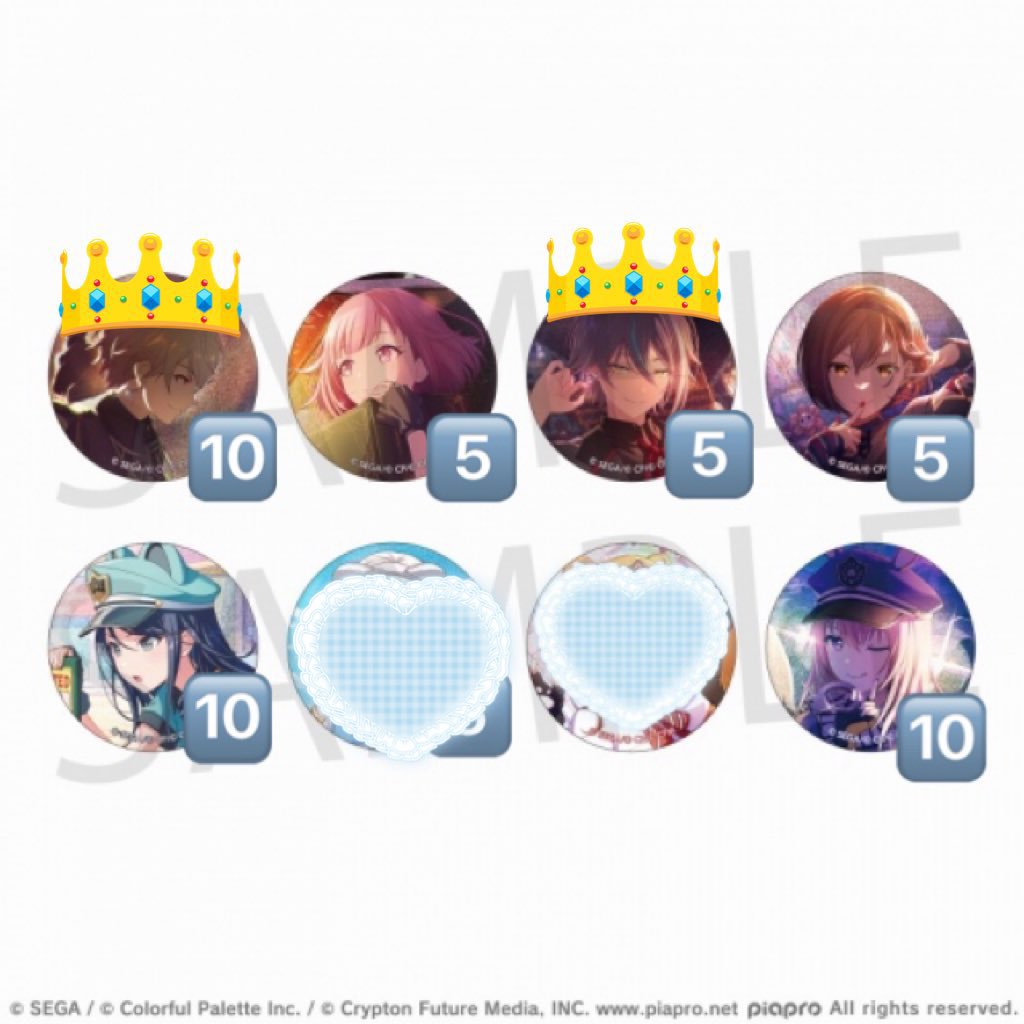 suzu_94148's tweet photo. 【譲渡】プロセカ プロジェクトセカイ グリッター缶バッジ Vol.37B Vol.38AB 交換 買取 譲渡

譲）画像
求）定価+送料

👑は他含む纏めてや条件の良い方優先
✱定価分先払い必須

アニメイト通販で友人分として各10BOX予約済みのものです。
お気軽にお声がけください。 https://t.co/HqmcqjVrdf