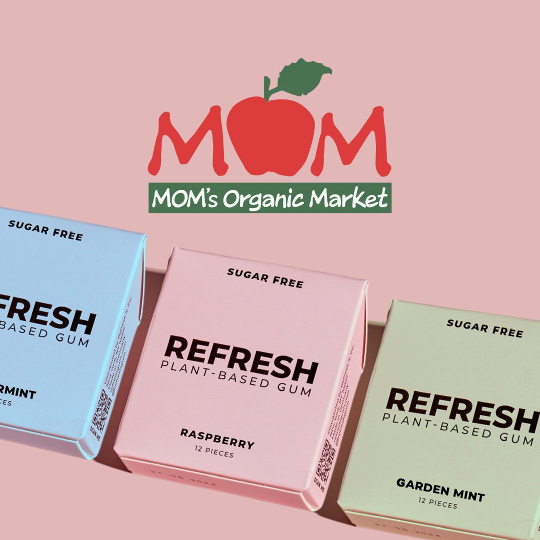 refreshgum's tweet photo. Excited to share that Refresh Gum is now available at MOM's Organic Market! 🛒📍⁠
⁠
Next time you’re in Maryland, Virginia, Pennsylvania, New Jersey, New York, and Massachusetts be sure to stop by and stock up on Refresh Gum.⁠
⁠
#refreshgum #giantfood #gum #plantbased #vegan https://t.co/KNlBeTjz9V