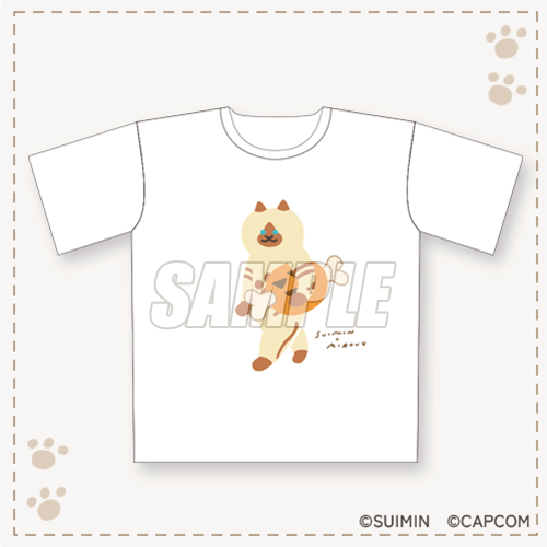 keokentt's tweet photo. 【SUIMIN×アイルー くじ】　A賞(A-1):Tシャツ こんがり肉を運ぶアイルー https://t.co/ImJuf8wXsq https://t.co/cvqjP9E1jx #SUIMIN #アイルー #カプくじ
