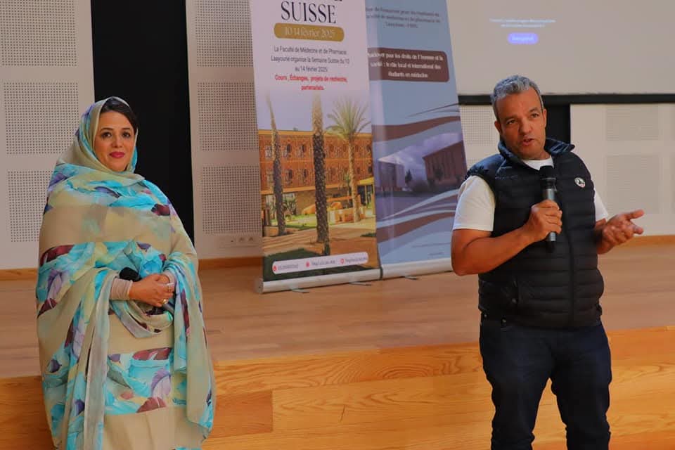 Team OSPDH joined *Semaine Suisse* at Laayoune Med School, representing IOPDHR Geneva. Led by Aicha Duihi, we discussed health rights &amp; UN mechanisms for change.  
#HealthRights #HumanRights #OSPDH #IOPDHR