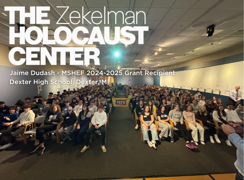 "I cannot thank you again for the tremendous support of ALL of the grants from across the country. Your foundation's reach is tremendous and changing hearts all over the nation," wrote Mr. Dudash, a 2024-25 grant recipient from <a href="/DreadStrong/">Dexter Athletics</a>  who took his students to <a href="/HolocaustMI/">The Zekelman Holocaust Center</a>