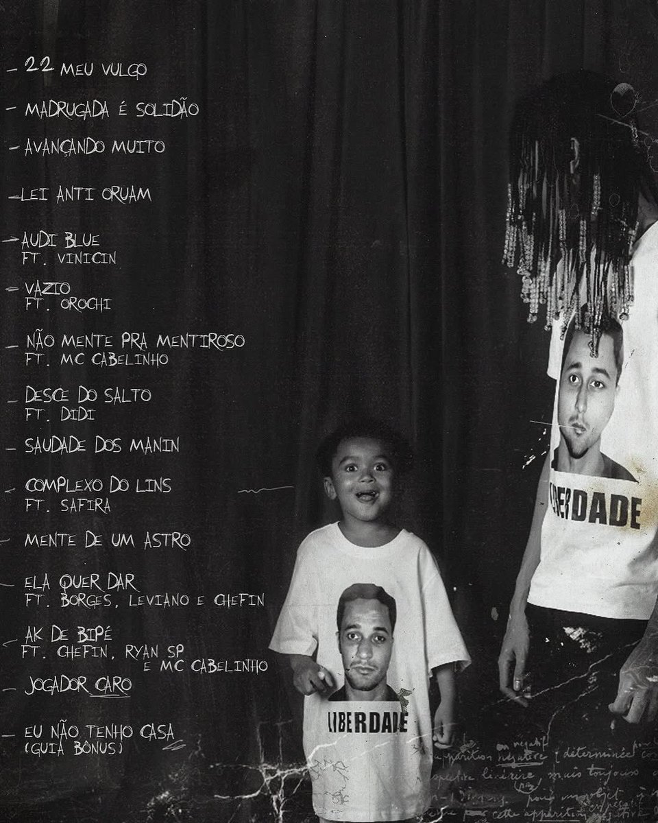CanalRapRJ's tweet photo. Após toda polêmica, Oruam acaba de anunciar o lançamento do seu aguardado álbum “Liberdade” para hoje a meia noite. https://t.co/Xh38YKTOQv