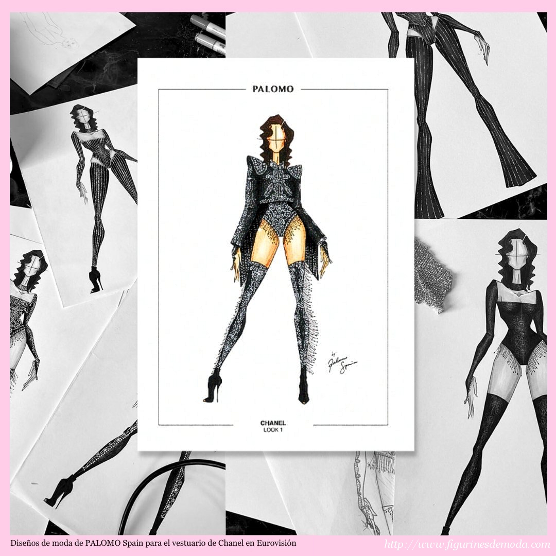 FigurinesdeModa's tweet image. Los figurines de moda y bocetos del espectacular vestuario de Chanel en Eurovisión 🤩
Diseños creados por el genial diseñador de moda Palomo Spain @MaestrosCostura #diseñodemoda #MaestrosDeLaCostura #MCCelebrityEc #diseñovestuario #Eurovision #Chanel