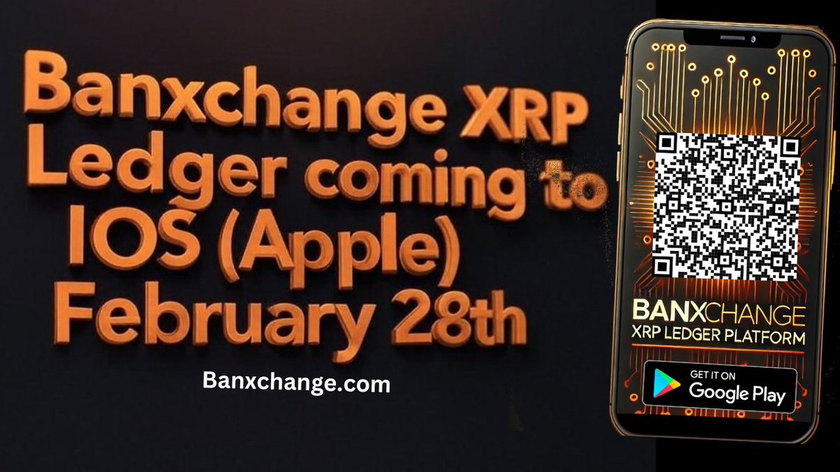 🚨#XRP Ledger Banxchange is officially launching on APPLE this February  28th! The Banxchange App is in discussions for an Apple debut, tapping into  a $437.8 billion market and revolutionizing institutional & retail
