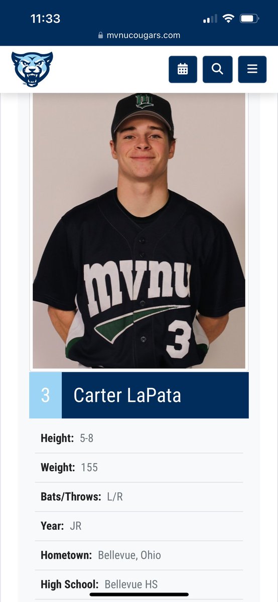 BaseballRedmen's tweet photo. Best of luck to our baseball alums as they start their seasons up!
MVNU - Carter LaPata
Findlay - Ethan Mohr
Findlay - Ty Ray
Terra - Jax LaPata
Terra - Cody Lindsey
Defiance - Dylan Barger https://t.co/UrQK92QrrL