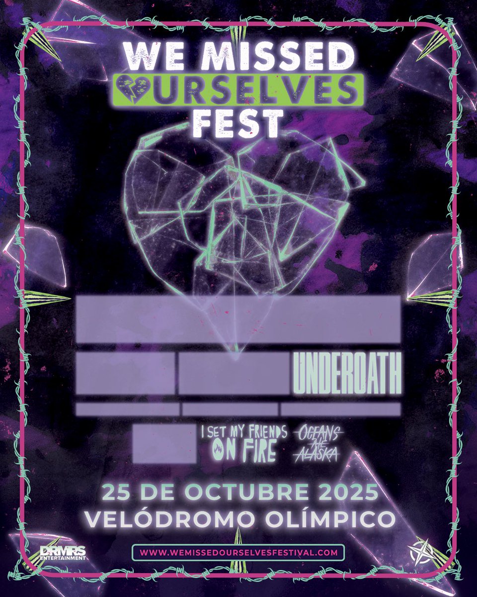 Underoath, I Set My Friends On Fire y Oceans Ate Alaska son las primeras bandas confirmadas para la segunda edición del We Missed Ourselves Festival.