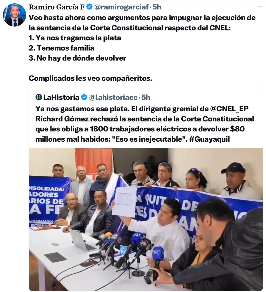SinMordazaOf's tweet photo. #AnderssonBoscan Eres un LADRÓN GENÉTICO..
¿Sabías que $522 millones robaron estos sinvergüenzas CON UN FALLO JUDICIAL IRREGULAR.
Le estás dando a #Noboa malos augurios en las elecciones por RECUPERAR DINERO QUE NOS ROBARON.

Lee a @ramirogarciaf 
Eres una 🐀🐀🐀🐀 https://t.co/q0JRXN8bxn