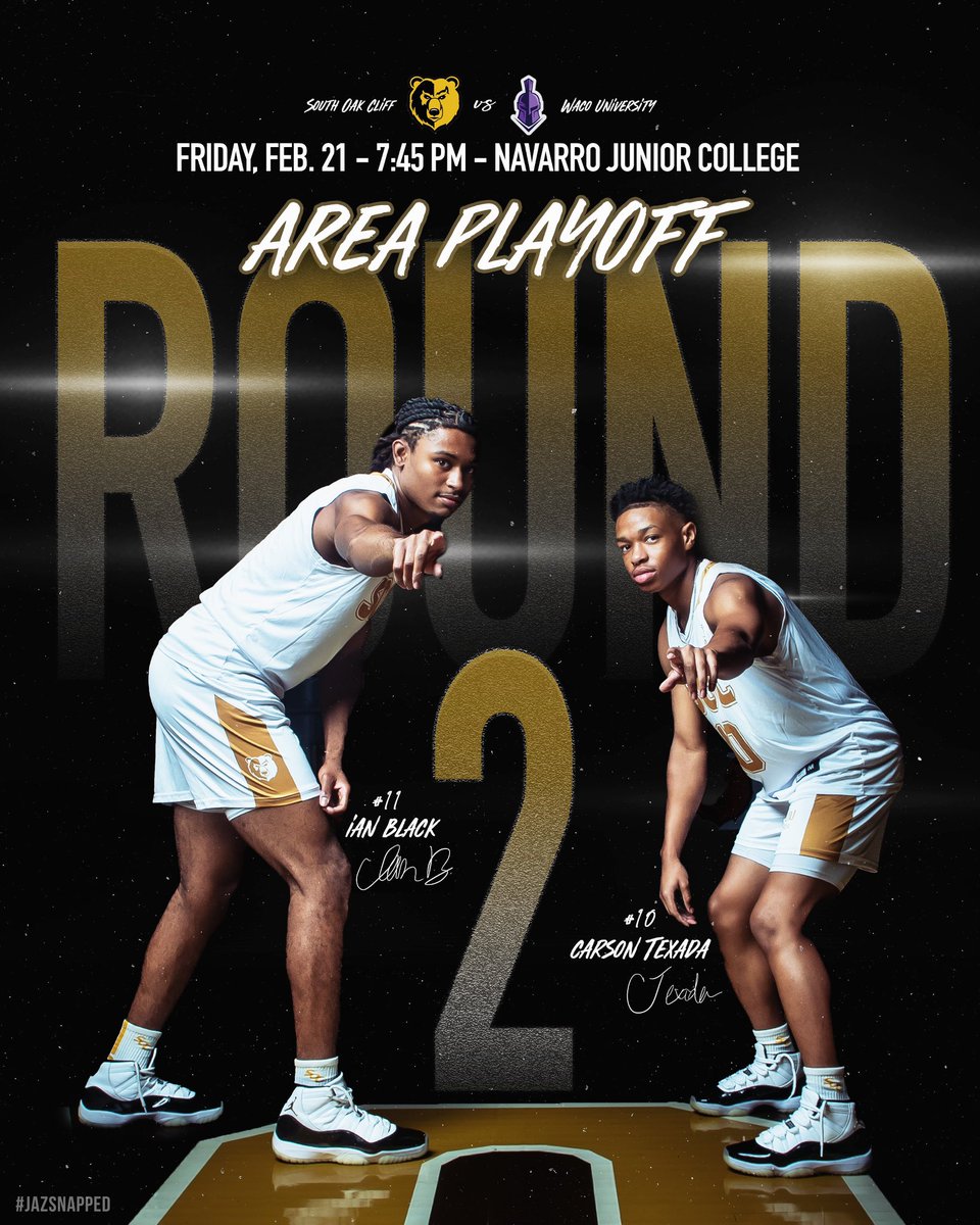 UP NEXT - ROUND 2‼️
🆚 Waco University
📆 Friday, Feb. 21, 2025
⏰ 7:45 PM
📍 Navarro Junior College - Main Campus
🗺️ 3200 West 7th Avenue, Corsicana, TX 75110

All tickets will be sold at the door.  Cash only.  No credit card or online purchases.
District passes, along with TABC