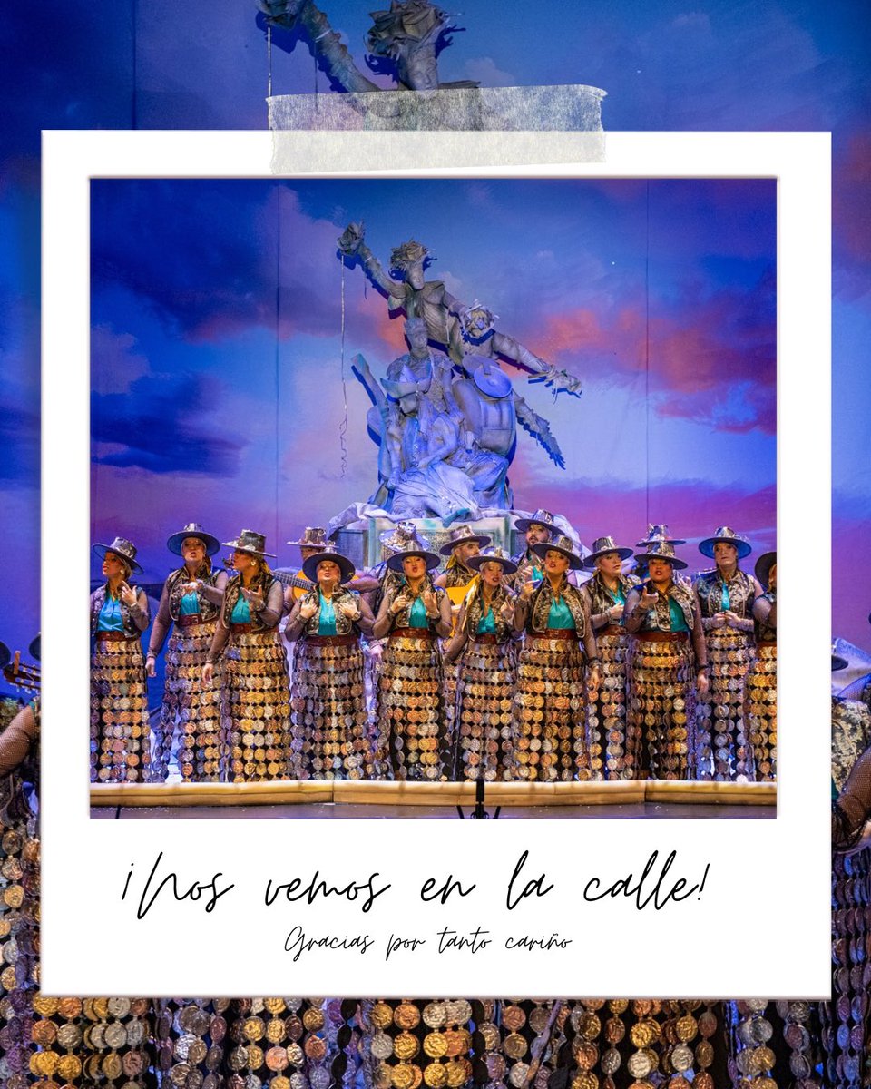 ComparsaGirls's tweet photo. ¡No pudo ser! 🪙⛲️
Orgullosas y agradecidas de repetir la niña bonita… un 15º que nos sabe a gloria.

¡Gracias por tantísimo cariño! 🥰 
Nos vemos en las calles, Cádiz.

#LasPerras #COAC2025 https://t.co/qlHaiWbxwj