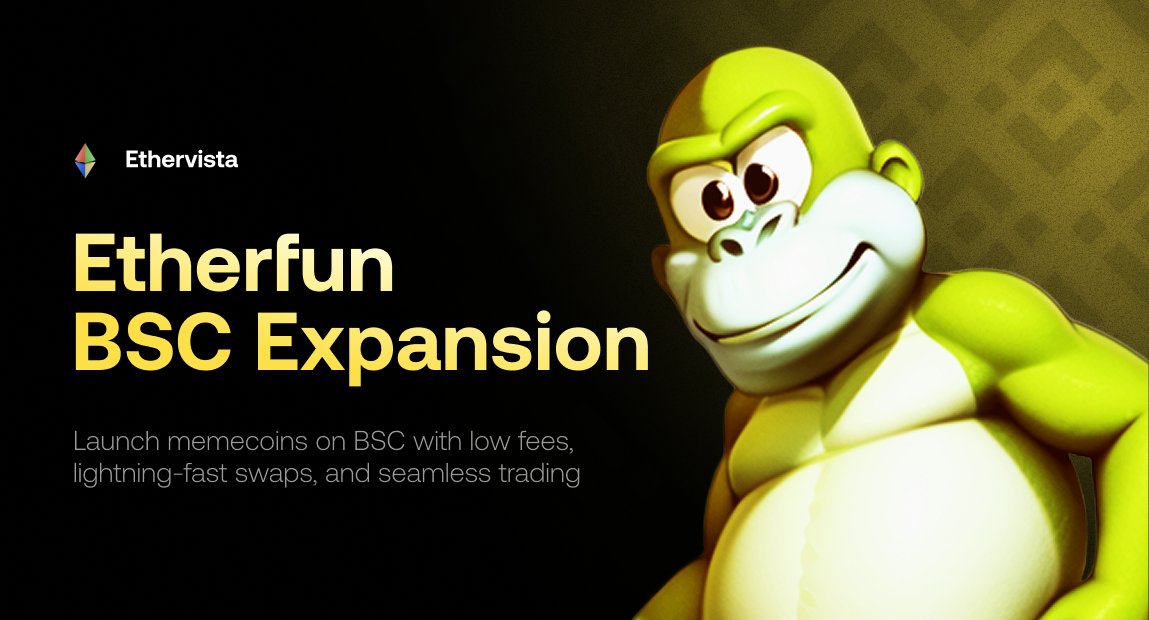 Let's have some fun on BNB Chain... 

Etherfun.app is now fully deployed on Binance Smart Chain! 

Same rewards for first and last buyer, but lower gas fees - All you need is a little bit of BNB 

Ready to launch your BNB memecoin or want to learn more... explore on: