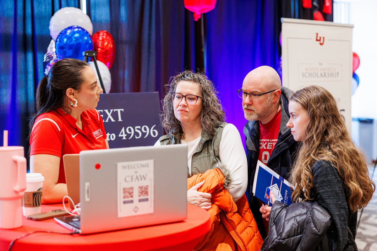 LibertyU's tweet photo. The first CFAW of 2025 is here! We’re so excited to have future Flames with us this weekend to experience all that Liberty University has to offer! 🔥🎉
#LibertyUniversity #CFAW #FutureFlames #WelcomeToLiberty https://t.co/JD6qMtZNl5
