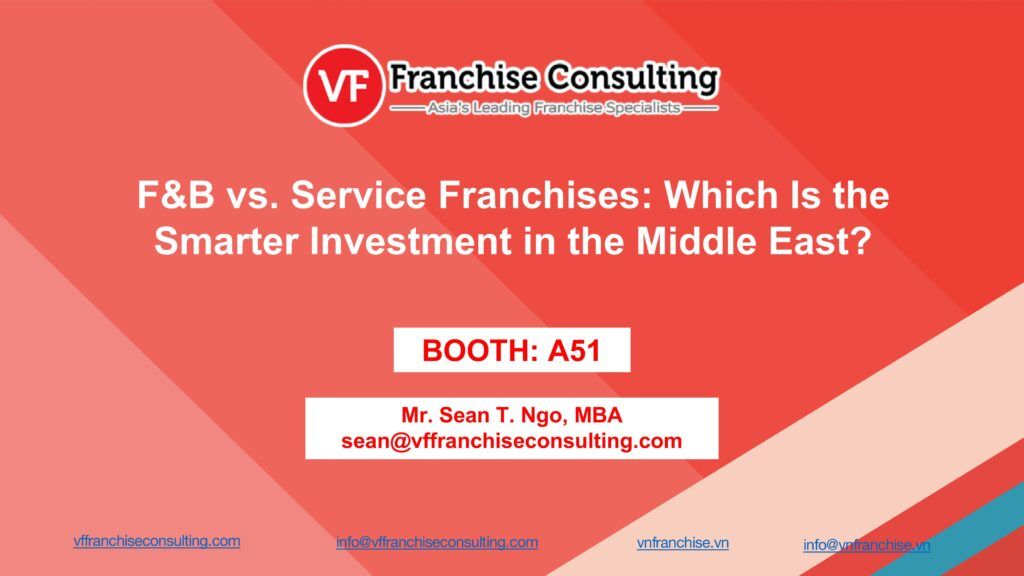 ConsultVf's tweet photo. Mr. Sean Ngo, CEO of VF Franchise Consulting, delivered an insightful speech at the Saudi Franchise Expo, tackling a crucial topic:

🔥 F&amp;B vs. Service Franchises: Which is the Smarter Investment in the Middle East? 🔥
 https://t.co/XQX5JR71qp https://t.co/Sqam0jropA