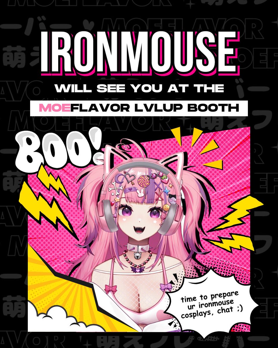 moeflavor's tweet photo. BOO! Who's ready to see @ironmouse at our LVL UP Expo booth? 🤭 https://t.co/NcXHx6V4ys