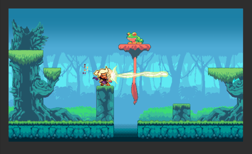 Mock-Up screenshot for the action-adventure platformer I'm working on. Had some colour edit help from my (much more) experienced girlfriend to spruce it up a bit. Shapes and assets likely to change, but it's a start!
#gamedev #indiedev #pixelart