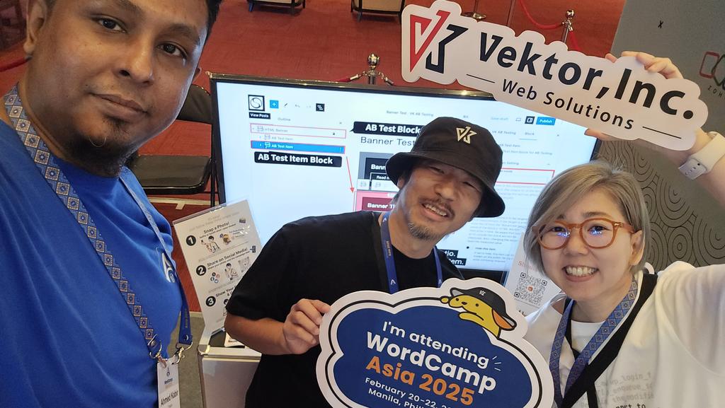 Met Chiaki at Vektor booth
<a href="/WordCampAsia/">WordCamp Asia</a>
#WordPress
#WordCamp
#vkwca2025