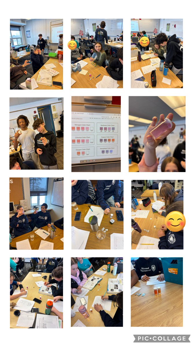 Grade 8’s tested the quality of their water and looked at copper, nitrate, and chlorine pollutants. They also tested the pH levels and the hardness of it. It was an awesome afternoon of learning.