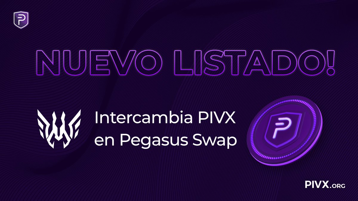 PIVX_Espanol's tweet photo. PIVX se complace en anunciar su nueva asociación con @Pegasusswap. 🤝🎉
"PegasusSwap es una plataforma moderna para el intercambio anónimo de criptomonedas, que admite más de 1000 monedas para transacciones rápidas y seguras". 
👉https://t.co/gH16citY1S
$PIVX
#PIVX #Exchanges #Anon #Crypto