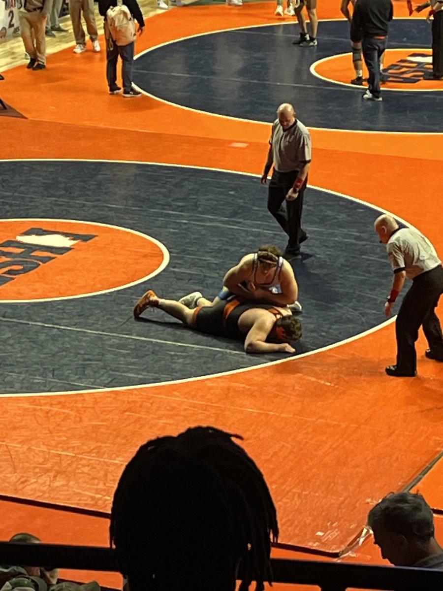 Joe Pettit representing GHS at IHSA Wrestling State Finals at U of I. Joe pinned his opponent tonight and advanced to quarterfinals Friday morning. Go get’em Joe!! ⁦<a href="/GHS_ILathletics/">Geneva HS Athletics</a>⁩ ⁦<a href="/Geneva304/">Geneva CUSD 304</a>⁩ ⁦<a href="/GHSBlueCrue/">GHS Blue Crue</a>⁩ ⁦<a href="/GHS_Geneva/">Geneva High School</a>⁩ ⁦<a href="/GHSPTOInfo/">GHS PTO</a>⁩