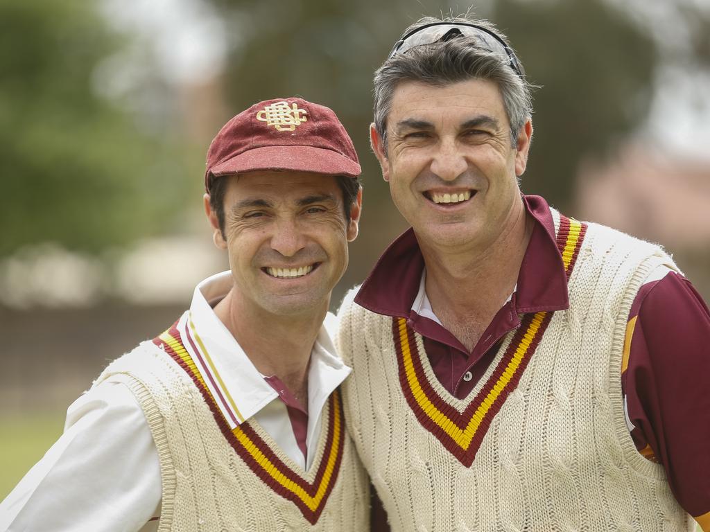 Great milestone in Victorian cricket tomorrow when Peter Manakis (right) plays his 400th senior match for Bentleigh Uniting. Will also be his 500th game in the South East CA. More than 10,000 runs, 8 flags, 11 years as firsts captain, life member .... a legend of local cricket.