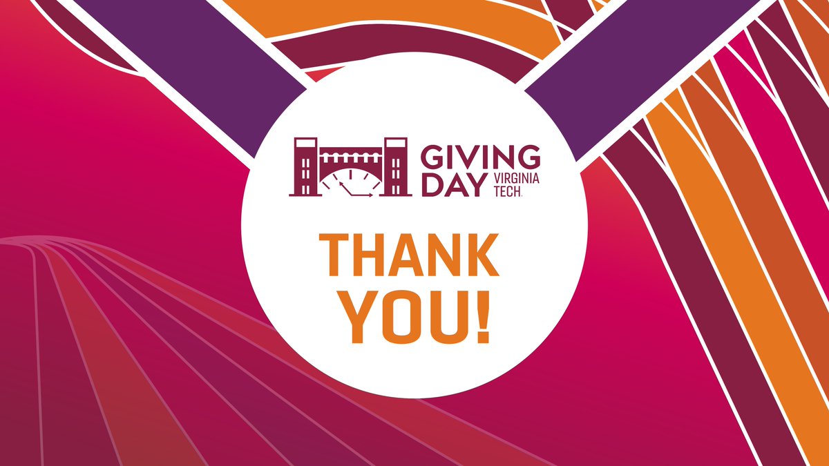 That's a wrap on Giving Day 2025! Thank you for joining in and supporting Virginia Tech! #GivingDay