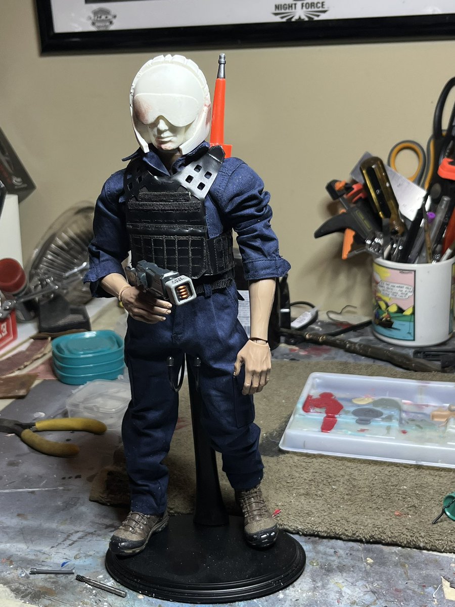 yt74's tweet photo. 1/6 custom #GIJOE Televiper WIP. https://t.co/blg0E4eE1i