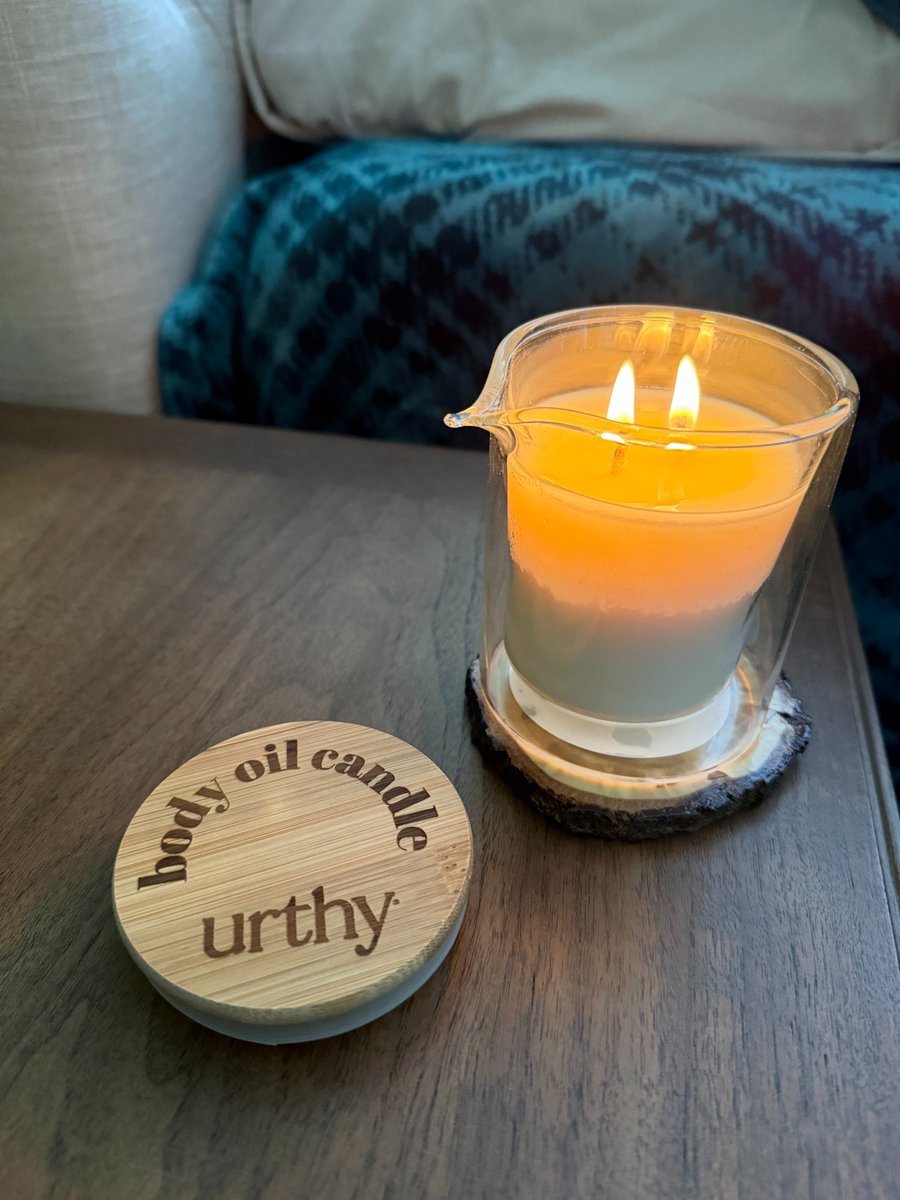 Enjoying a relaxing mid-day break, thanks to @urthyscents and <a href="/tryazon/">Tryazon</a>. This Smells Like Love body oil candle offers a great escape, right at home! #Urthy #Tryazon