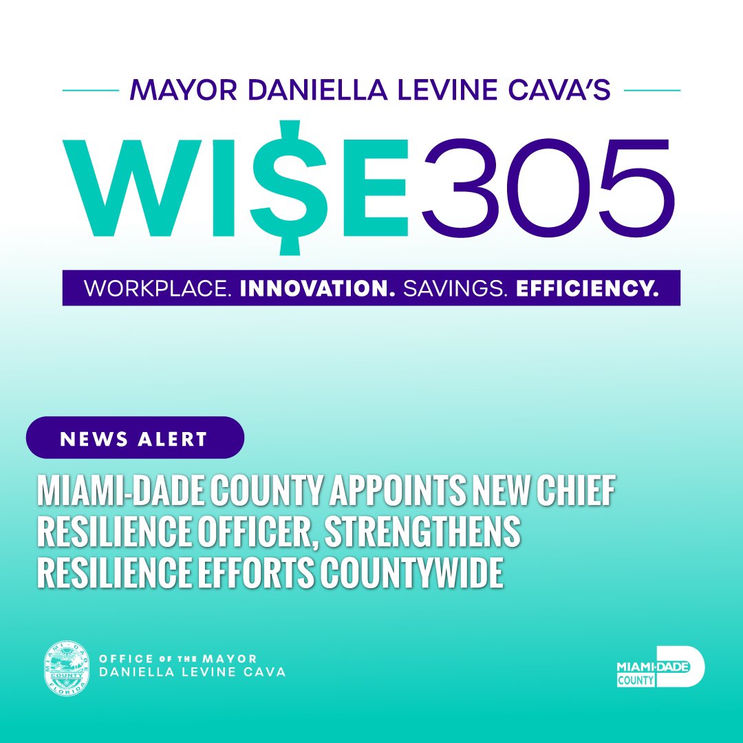 I’m proud to appoint Loren Parra to lead our newly streamlined Office of Environmental Risk and Resilience. 

We are updating our approach to protecting people and property–reducing risks and costs &amp; building a stronger, more efficient resilience team as part of #WISE305.