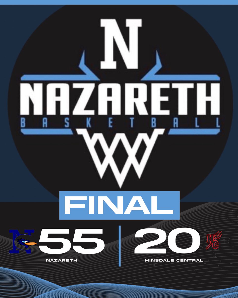 Nazareth GBB (@nazarethgbb) on Twitter photo 🚨Nazareth 55 - Hinsdale Central 20🚨
🏀von Schlegell - 23pts
🏀Sakalas - 11pts, 15+rebs
🏀Towne - 10pts
Naz moves to 31-2 (11-1 ESCC)
#WhyNotUs #RideTheWave
<a href="/jwelge96/">Joshua Welge</a> <a href="/K_Williamsmedia/">Kyle W</a>
<a href="/mikeclarkpreps/">MikeClarkPreps</a> <a href="/pgh_lisa/">PrepGirlsHoopsLisa</a> 🚨Nazareth 55 - Hinsdale Central 20🚨
🏀von Schlegell - 23pts
🏀Sakalas - 11pts, 15+rebs
🏀Towne - 10pts
Naz moves to 31-2 (11-1 ESCC)
#WhyNotUs #RideTheWave
<a href="/jwelge96/">Joshua Welge</a> <a href="/K_Williamsmedia/">Kyle W</a>
<a href="/mikeclarkpreps/">MikeClarkPreps</a> <a href="/pgh_lisa/">PrepGirlsHoopsLisa</a>