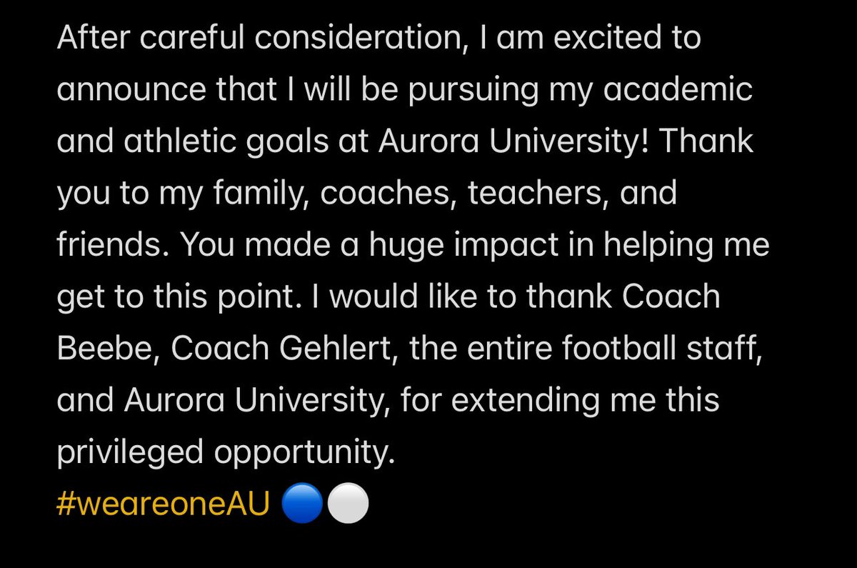 100% COMMITTED!!! <a href="/DonBeebeNFL/">Don Beebe</a> <a href="/CoachRgehlert7/">Coach Gehlert</a> <a href="/AUCoachZim/">J.T. Zimmerman</a> <a href="/CoachPiasecki/">Coach Pi</a> <a href="/CoachLos15/">Carlos Delgado</a> <a href="/MichaelBoland15/">Michael Boland</a> <a href="/CoachSaboFIST/">Kevin Sabo</a> <a href="/CoachTrudo/">AUSpartan_Strength</a> <a href="/Coach_Yos/">Brian Iossi</a> <a href="/CoachSco355/">Nicholas Scoliere</a> <a href="/CoachBown29/">Nathan Bown</a> <a href="/CHSFootball100/">Central Rockets - Football</a> <a href="/AU_SpartanFB/">Aurora University Football</a>