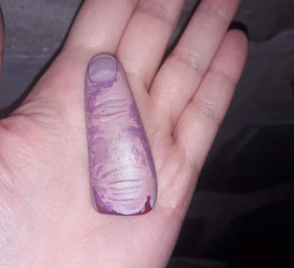 ayeejuju's tweet image. whoever painted this rock to look like a finger, fuck you
