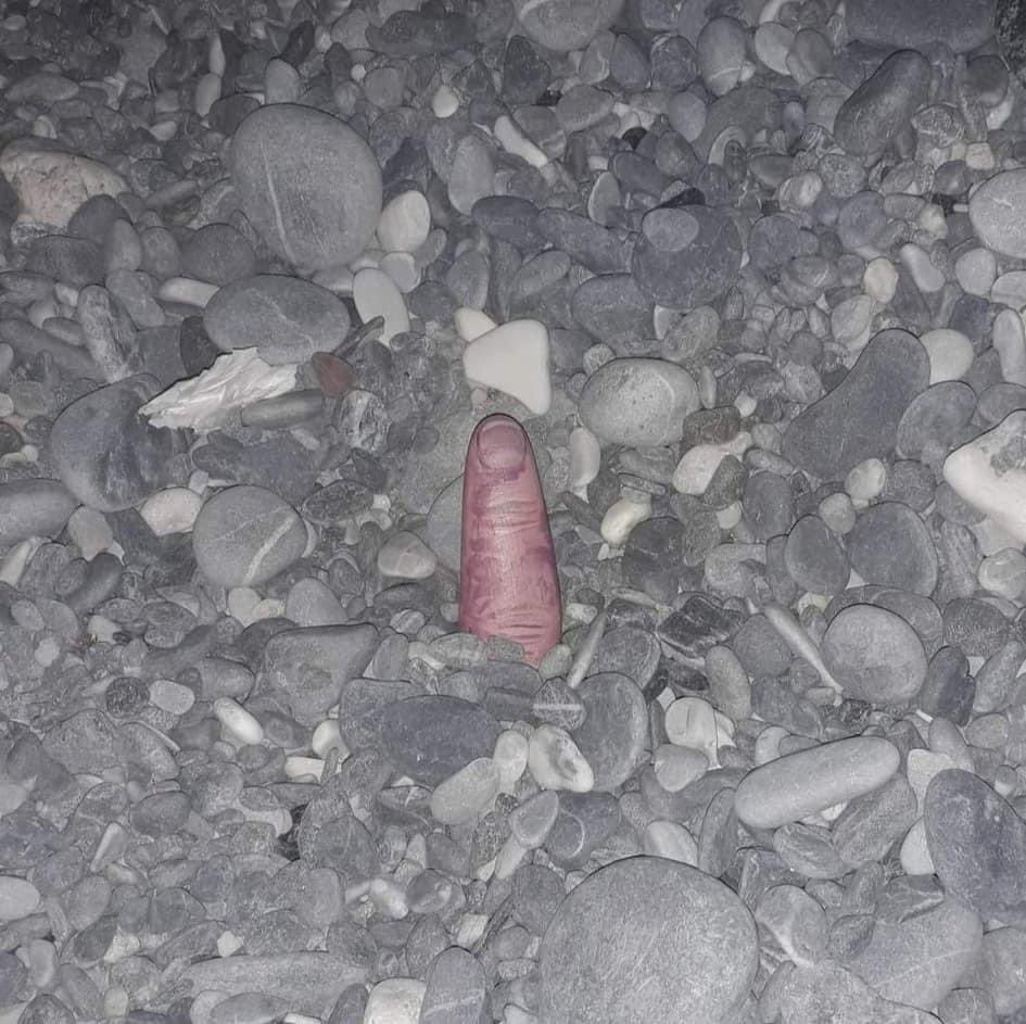 ayeejuju's tweet image. whoever painted this rock to look like a finger, fuck you