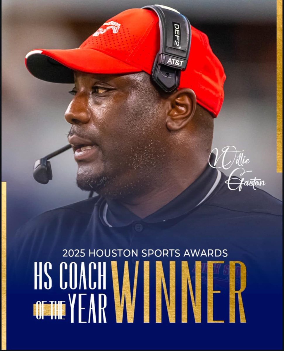 Congratulations to our #HoustonSportsAwards High School 
Coach of the Year: Willie Gaston 🎉

🔗 More info: hchsa.info/3QjKDlE