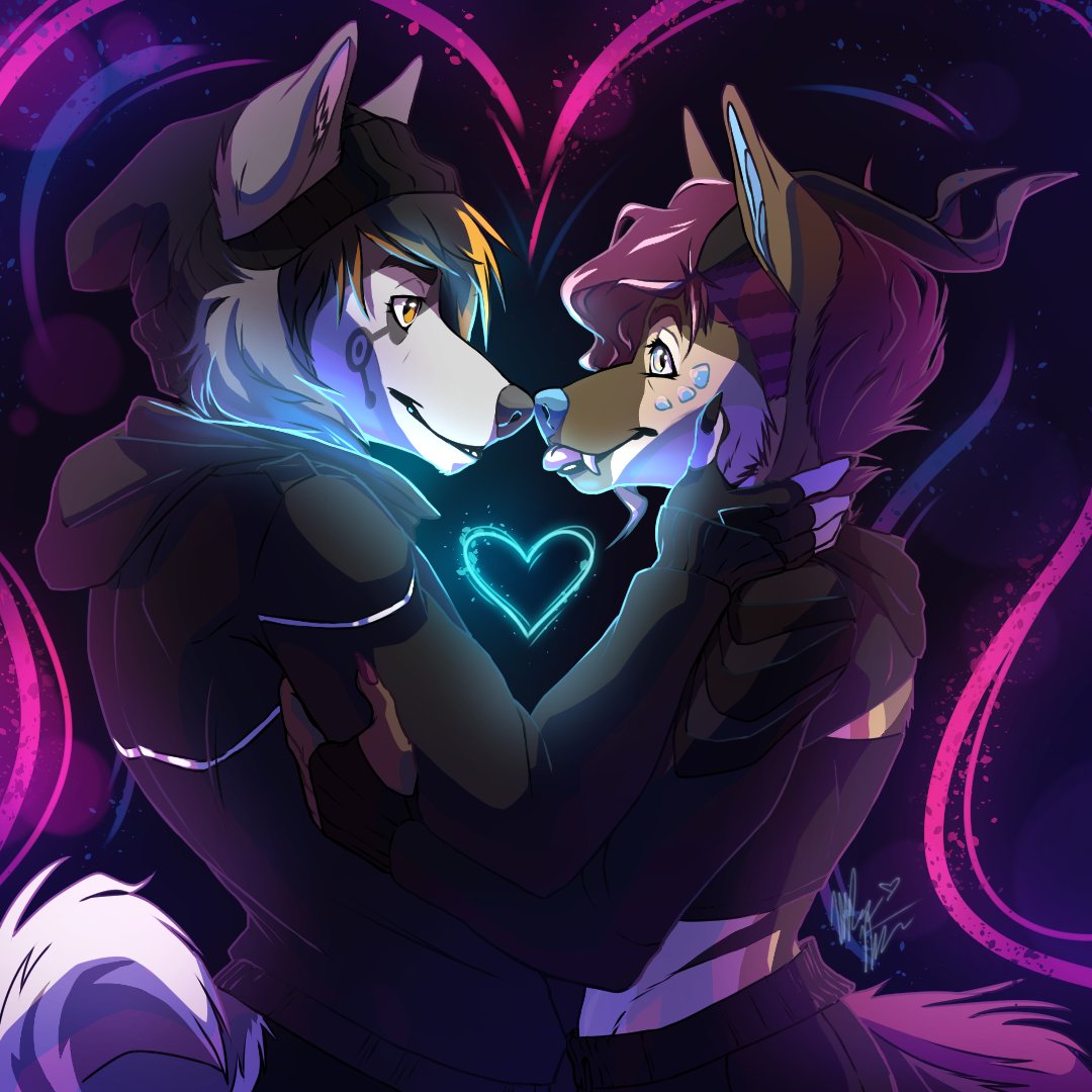 Valentine's Day gift I drew recently for my partner! 💕 #digitalart #freelance #characterart