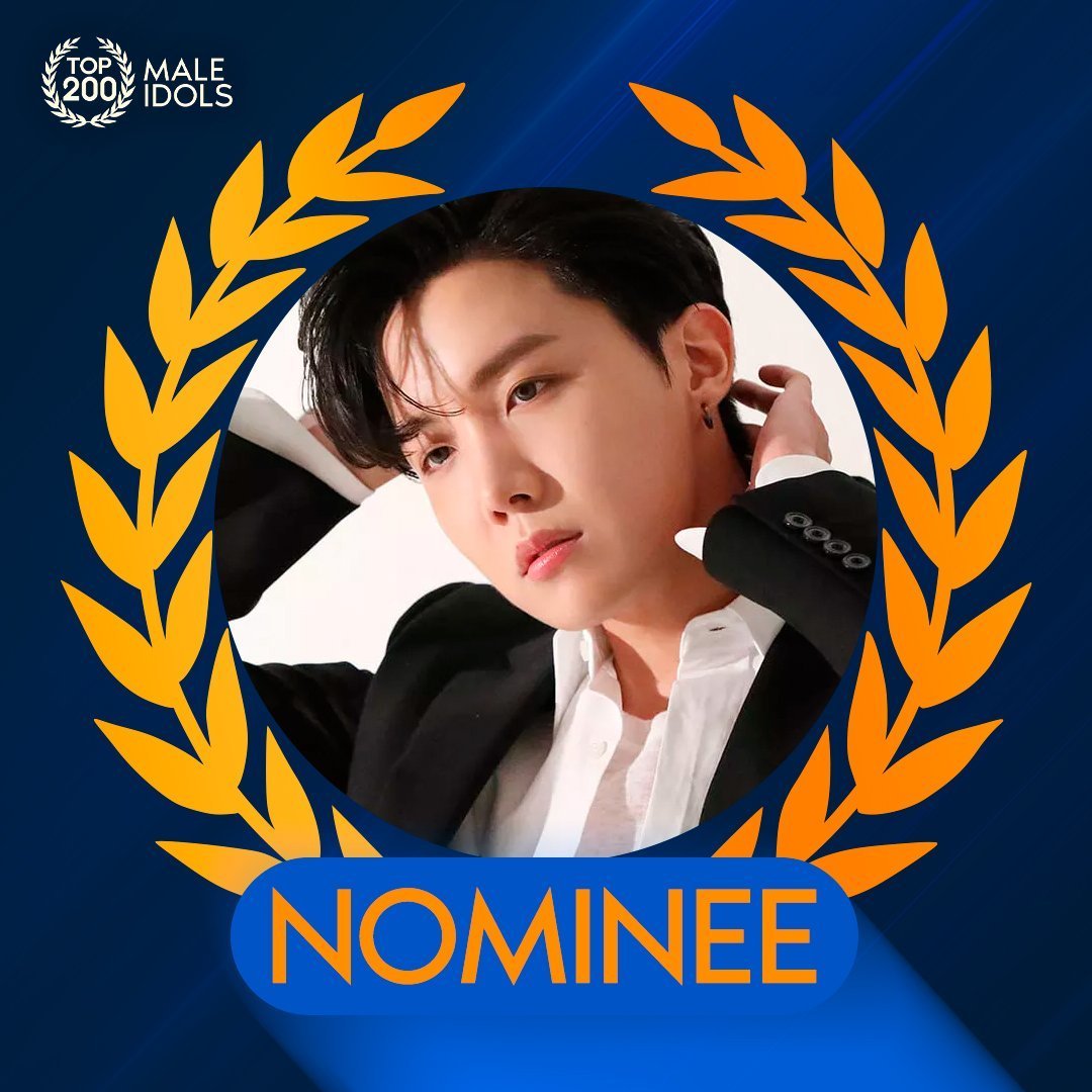 TOP100KPOP's tweet photo. J-HOPE (BTS) is nominee for the TOP 200 – MALE IDOLS!

🚨 LAST DAYS TO VOTE!!!
👉 VOTE: https://t.co/cOkbNgqcTq https://t.co/2cz8STlQJT