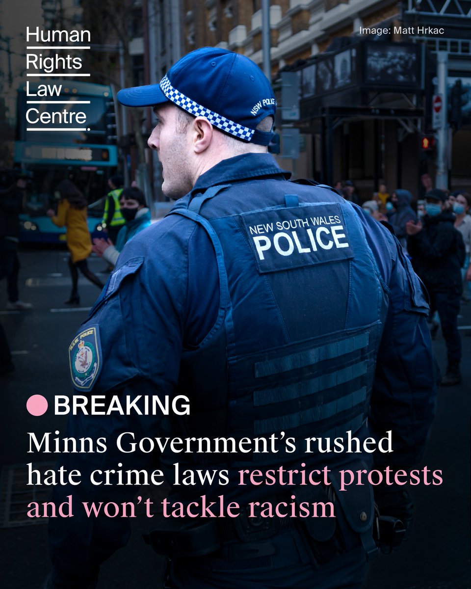 Media Release: Minns Government rams through kneejerk laws that won’t protect communities from acts of hate

The laws give police more powers, restrict people's right to peaceful assembly and create selective legal protections.

hrlc.org.au/news/minns-ram…