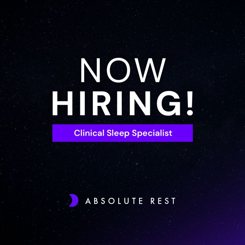 🚨We're Hiring Clinical Sleep Specialists🚨

We’re building the most advanced sleep program on the planet. That means hiring the best.

At Absolute Rest, we’re engineering high performance through cutting-edge sleep science, precision medicine, and next-gen diagnostics—helping
