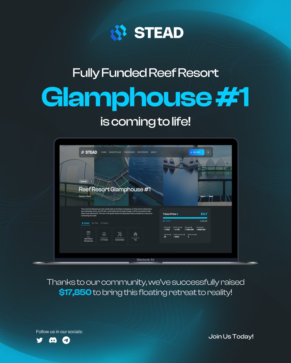 🌊 Fully Funded &amp; Coming to Life!

Thanks to our incredible community, Reef Resort GlampHouse #1 has successfully raised $17,850! This floating retreat is now under construciton, bringing sustainable luxury to the ocean.

Stay tuned for updates as we turn this vision into