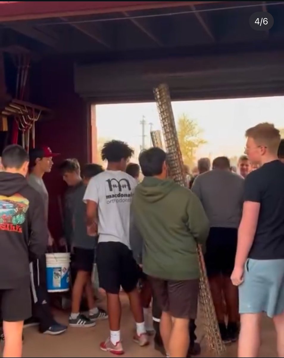 RedMtnFootball's tweet photo. One of the amazing things about @RedMountainHS is how different programs are always helping each other out. It was great to return the favor to @RMSoftballTeam for all their support during the fall. A nice clean, organized shed is always nice to go into the season with. #family #together #TheRMway
