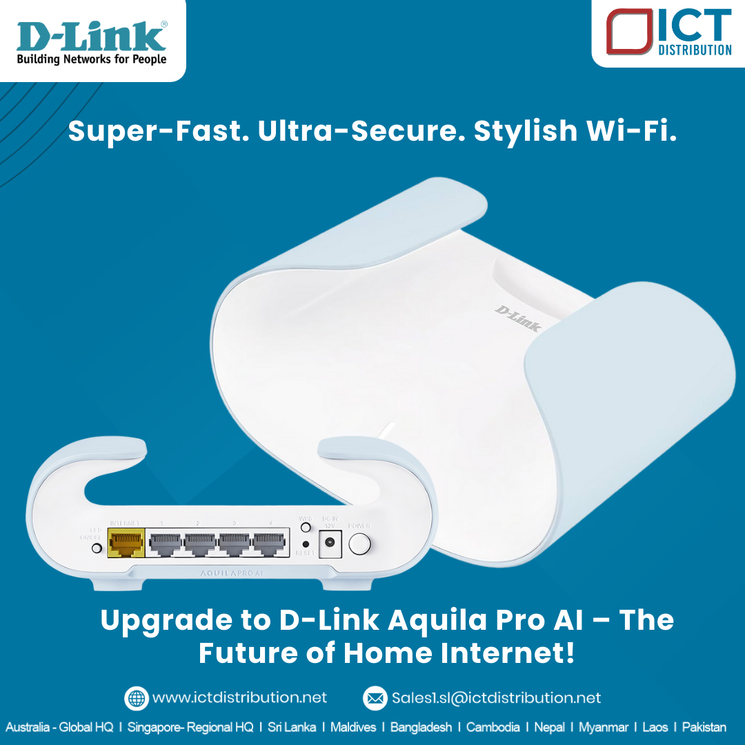 ICTDofficial's tweet image. Tired of slow internet, dead zones, and security risks? It’s time to upgrade! ⚡ With D-Link Aquila Pro AI, experience blazing-fast Wi-Fi 6, whole-home coverage, and top-tier security—all in a sleek, modern design. 
Learn more: shp.lol/vGFc
#DLink #AquilaProAI