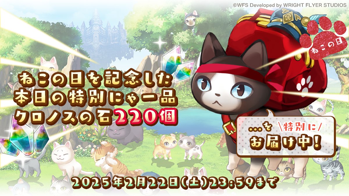 ねこの日記念 本日限定！】 「ヤマネコの宅配便」にて、「本日の特別