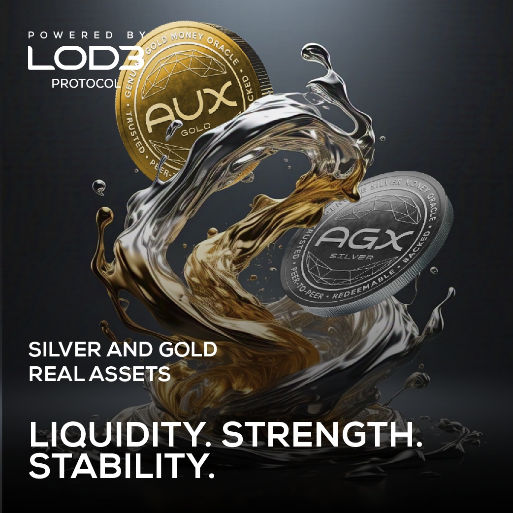 LOD3 (@lode_one) on Twitter photo Liquidity. Strength. Stability.
$AGX and $AUX make Silver and Gold move like real value should—seamlessly and securely, backed by real assets.
🔗 Join the movement at LODEWallet.com 
#AGX #AUX #liquidity #GoldandSilver #defi Liquidity. Strength. Stability.
$AGX and $AUX make Silver and Gold move like real value should—seamlessly and securely, backed by real assets.
🔗 Join the movement at LODEWallet.com 
#AGX #AUX #liquidity #GoldandSilver #defi