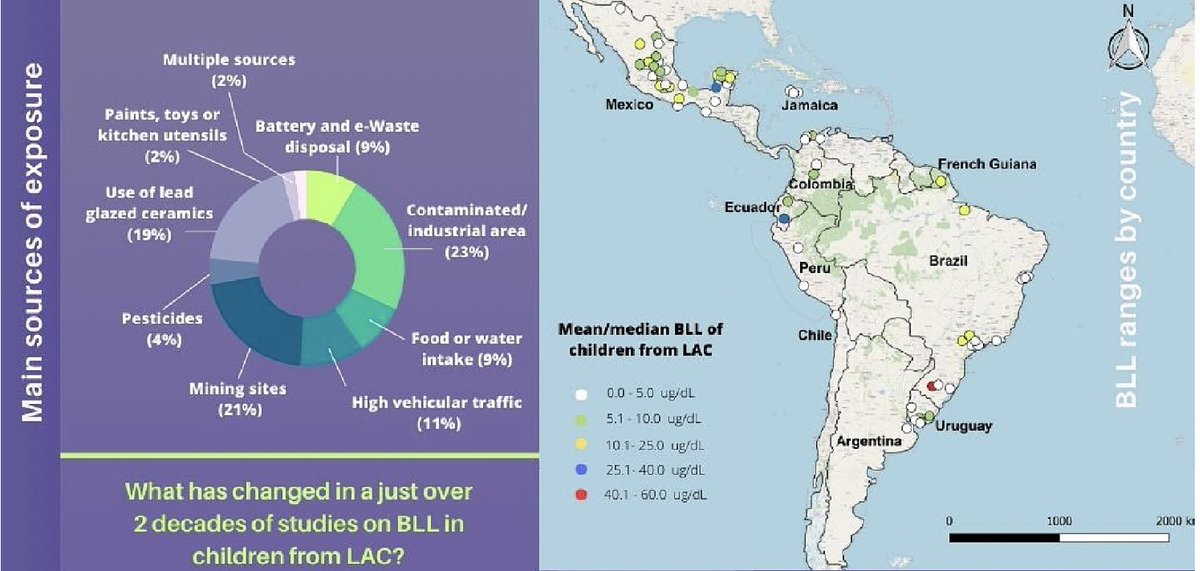 "30% of Latin American children still show blood lead levels above 5 μg/dL"

Lead poisoning is high near mining cites, battery disposal, and contaminated industrial areas.

This rots kids' brains - hurting their cognitive development &amp; elevating risks of violence.

cc <a href="/albrgr/">Alexander Berger</a>