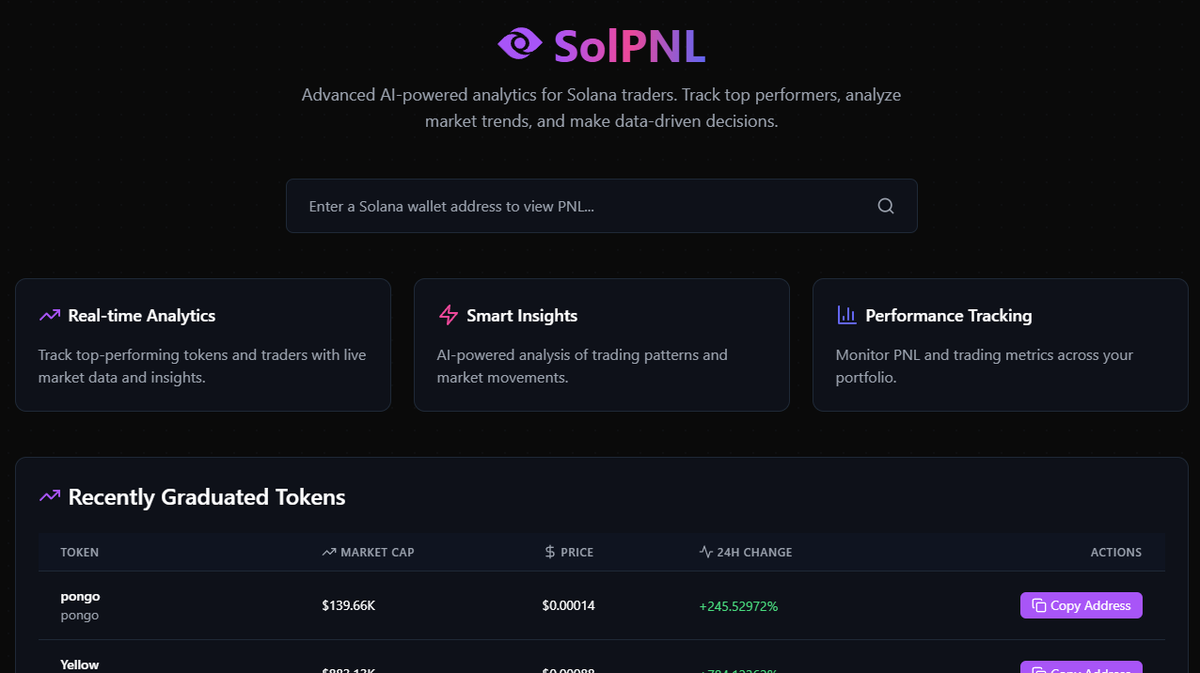 🚀 $SOLPNL is Coming to Solana! 🚀

The ultimate AI-powered #Solana trading analytics platform is launching soon! $SOLPNL is designed to revolutionize how traders track, analyze, and profit from the Solana ecosystem.

Stay tuned for updates 💜