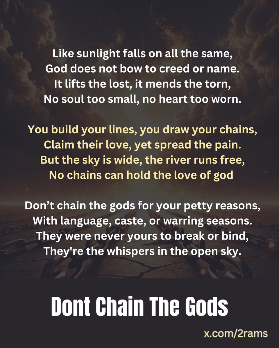 2rams's tweet photo. Dont Chain The Gods #God https://t.co/Oc8zBG41Ls