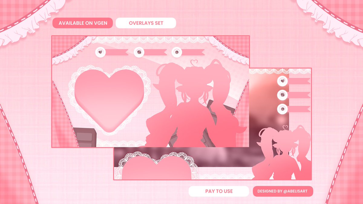 AbelisStudio's tweet photo. P2U STREAM OVERLAY ♡ [Opening day discount]
A sweet set of overlays for lovely vtubers ✨ With a 50% discount until March 1, please take a look! 
 
[Link Below]
📷 ♡ + ↻ appreciated   
#VtuberAssets I #Vgenshop https://t.co/pkdHEKmgr0