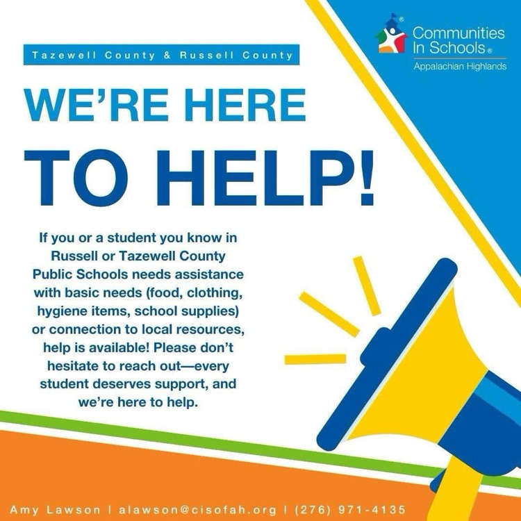 TCPSchools's tweet photo. Thank you, Communities in Schools! If you need help, call 276-971-4135. https://t.co/XeSUlAXi9U