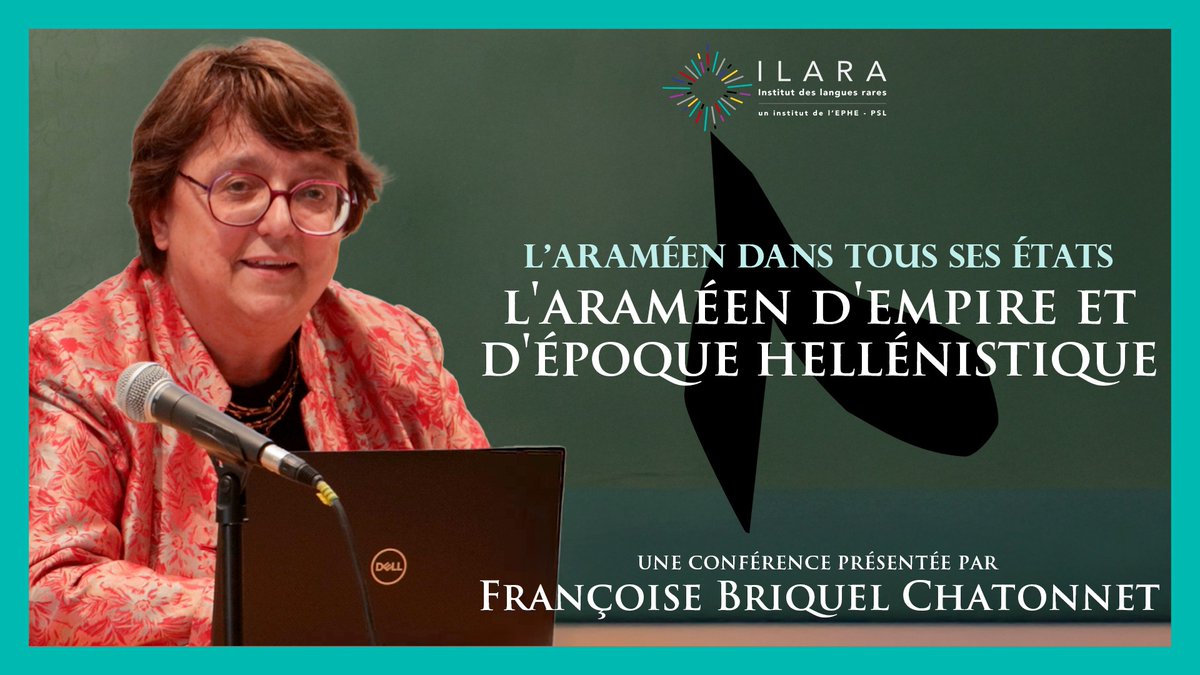 ▶️ La conférence « L’#araméen d’empire » de Françoise Briquel Chatonnet (<a href="/InstitutFrance/">Institut de France</a>, <a href="/Academie_IBL/">Académie des Inscriptions et Belles-Lettres</a>) est disponible sur notre chaîne YouTube : youtu.be/nlkA3RHZK3Y

Abonnez-vous pour suivre la sortie des vidéos du cycle « L’#araméen dans tous ses états » !

<a href="/EPHE_PSL/">École Pratique des Hautes Études - PSL</a>