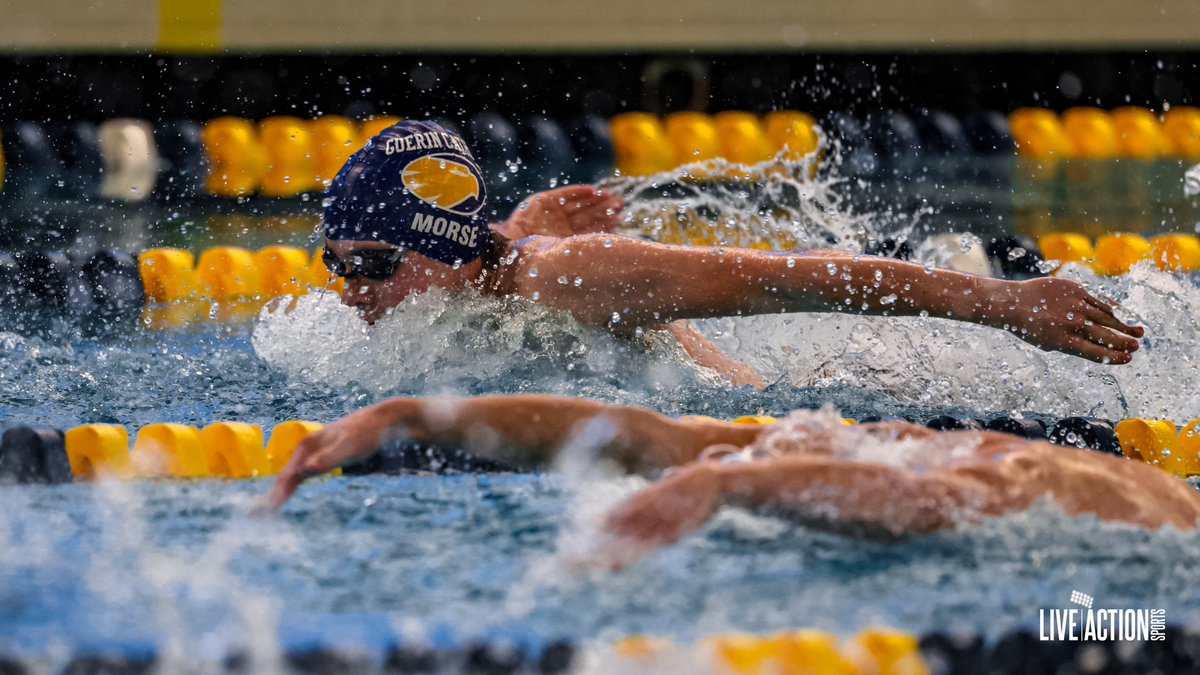 A frame from today’s IHSAA swimming sectional prelims at Carmel HS.