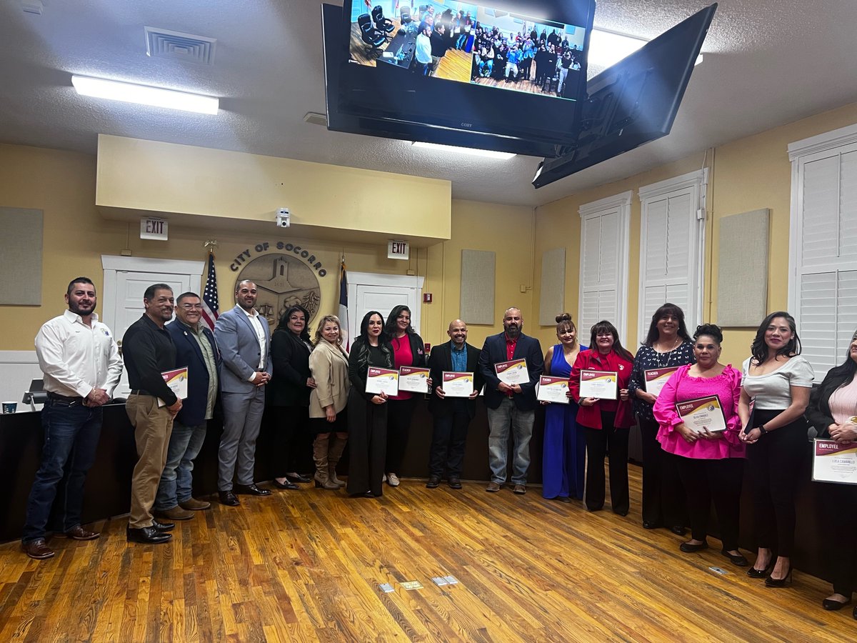 Socorro Kids are the BEST kids… BUT…. SOCORRO Teachers &amp; Staff are the BEST TEACHERS &amp; STAFF! City Council honored the 2025 Elementary &amp;Secondary teacher of the year and Staff member of the year this evening!