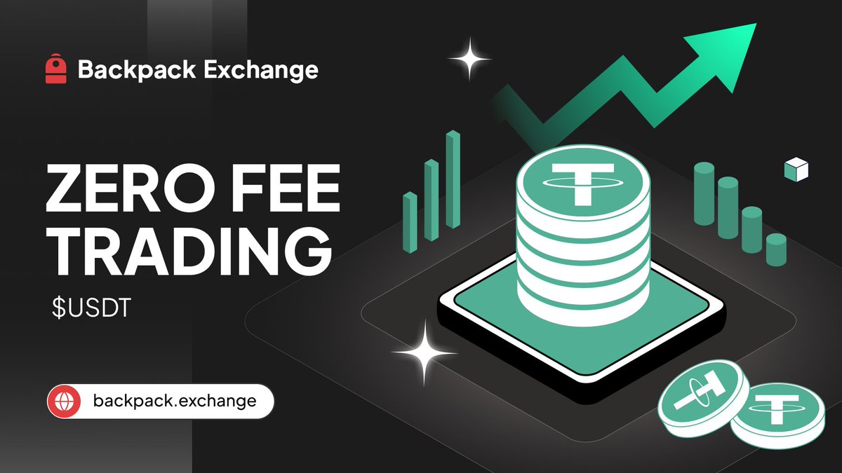 Send it to zero. Trade USDT-USDC with zero fees on Backpack Exchange 🎒